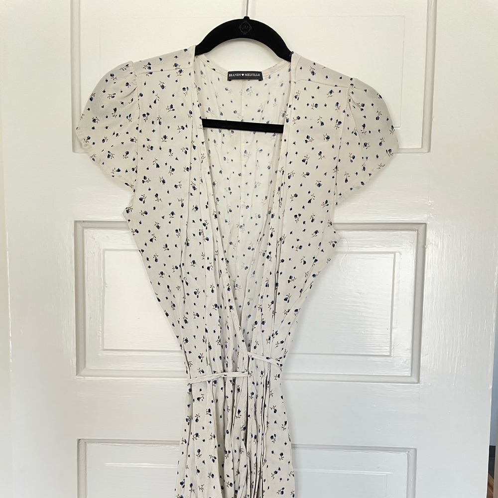 Brandy Melville Wrap Short Sleeve Dress
